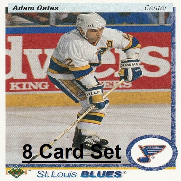Adam Oates St. Louis Blues NHL Hockey Card Collection - 8 Card Set - Picture 1 of 9